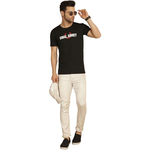 Image of VIMAL JONNEY Printed Multicolor Round Neck Cotton Half Sleeves Tshirt for Men-VIMAL55329(Pack of 2)