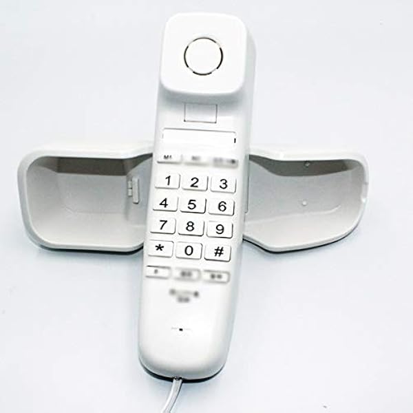 Mini Desktop Corded Landline,Phone Fixed Telephone Wall Mountable Supports Mute Bathroom Telephone,Office,Hotel Color,White