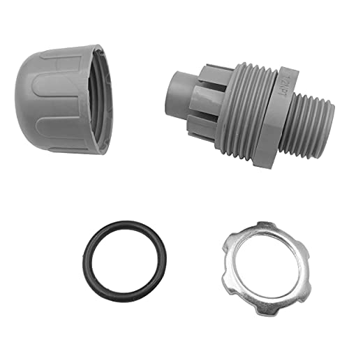 Ispinner 4Pcs Npt 1/2" Nonmetallic Liquid Tight Electrical Conduit Connector Fittings, Ul Listed, 94V-1, Pack Of 4 #TOP4