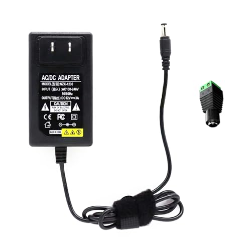 Image of 12V 3A Power Adapter Universal Travel Charger USB Plug,Adapter Transformer Charger with 5.5x2.5mm DC Output Jack for WS2812B WS2811 5050 2835 LED Strip /String