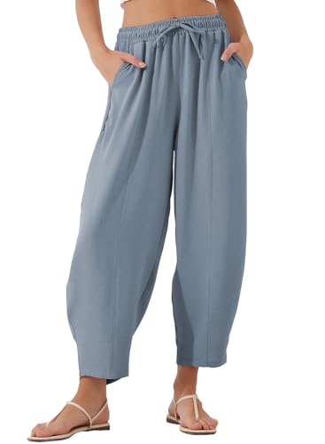 Image of EVALESS Women's High Waisted Wide Leg Palazzo Trousers