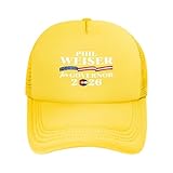Phil Weiser 2026 Hat Weiser for Colorado Governor Mesh Hat Yellow Trucker Baseball Cap