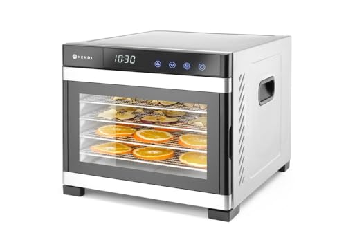 SousVideTools Dörrautomat Hendi mit 6 Ebenen, aus Edelstahl, Touchpanel mit Timer und Thermostatkontrolle, Industrie-Dörrautomat, ideal zum Dörren von Obst, Fleisch und Gemüse (229033) – Bild 6