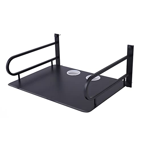 Soporte de proyector extensible para montaje en pared, estante de aleación de aluminio, color negro, 40 cm miniatura 1