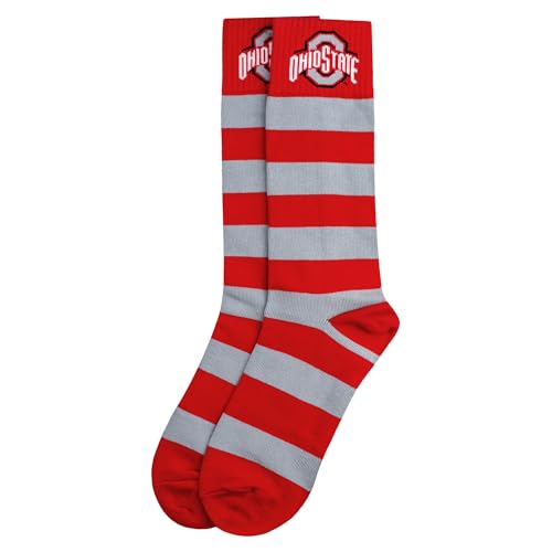 Donegal Bay Ohio State Buckeyes Stripe Dress Socks - NCAA Officially Licensed