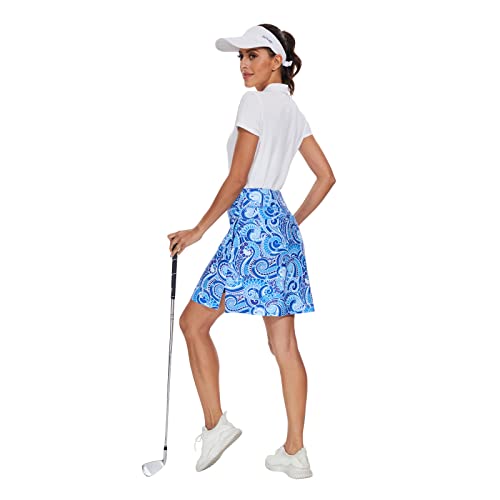 Image of M MOTEEPI Modest Knee Length Skorts Skirts for Women Tennis Athletic Golf Skort with Pockets UV Protection High Waist