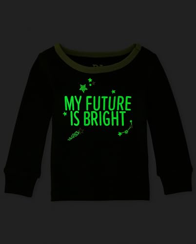 The Children's Place Baby Girls' and Toddler 100% Cotton Long Sleeve Top and Pants,2 Piece Pajama Set2