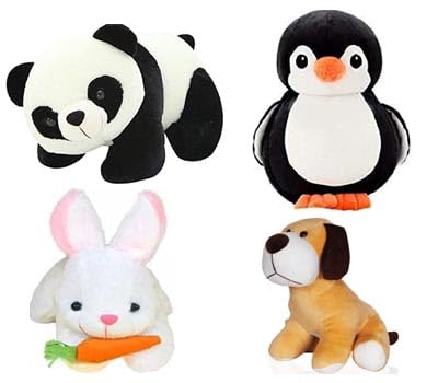 STHRI CREATIONS Pack of 4 Animals Soft Toy Kids (Baby) for Playing Soft Toy Panda Penguin Rabbit & Dog.All Best Stuff Toys for Kids (Enjoy) Playing Birthday Gift (30cm) Rakhi Gift for Brother/Sister (B0D6K5SKGT) Amazon Price History, Amazon Price Tracker