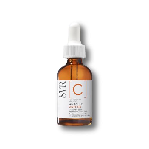 SVR – Ampolla [C] Anti Ox – Sérum de Radiancia Antioxidante – Ilumina, suaviza y uniforma el rostro – Para piel apagada y cansada – Vitamina C optimizada 20%, Ácido Hialurónico – 30 ml