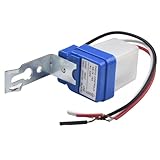 FACAIIO Für automatische Ein- und Ausschaltung von Fotozellen, Straßenlaternen-Sensorschalter, ACDC 12 V, 24 V, 220 V, 10 A, Außenleuchten und Solarlampen