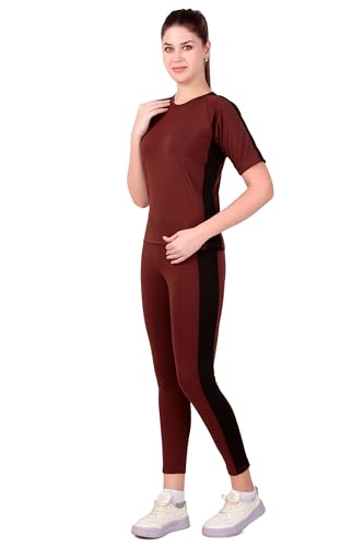 Image of Benzos Women's Body Fitted Gym Running Sports Track Suit | Regular Casual Fit | Track Suit for Girls & Women | Fabric - Polyester Blend