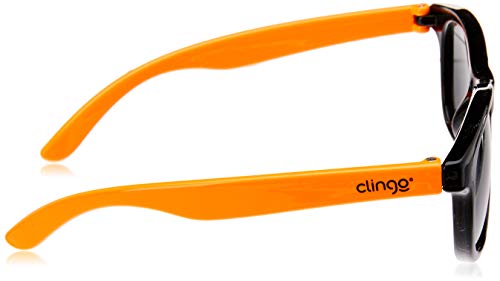 Óculos Escuros, Clingo, Preto/Laranja