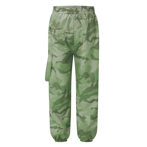 JanJean Boys Cargo Pants Cotton Kids Casual Elastic Waist Pants Hiking Sweatpants Joggers with Pockets2