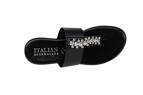 Italian Shoemakers Womens Caty Flip Flop Thong Wedge Sandal (9, Black, Numeric_9) #TOP3