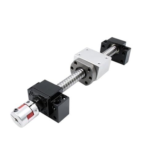 Metal Ball Screw nut end Processing Ball Screw Kit SFU1605 SFU1610 450mm Ball Screw End Machined with BK12 BF12 + Single Nut + Nut Holder+ Coupling(SFU1605)