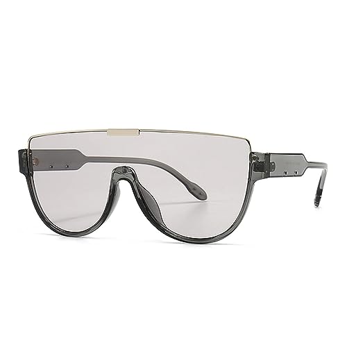 Image of Oversized Sunglasses Women Men Luxury Big Frame Mask Glasses Goggle Flat Top Clear Eye Protection Glasses Shade UV400