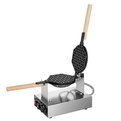 VEVOR kommerzieller Bubble-Waffelmaker Eierpfannkuchenmaschine 1400 W, Waffel Maker aus Edelstahl mit antihaftbeschichteter Backfläche, Temperatur- und Zeitregelung, für Restaurant Bäckerei Snackbar – Bild 5