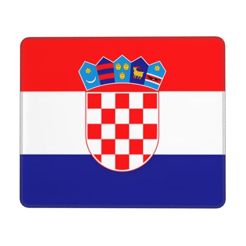 Tapis de souris multi-tailles avec drapeau de la République de Croatie pour bureau, étude et jeu - Tapis de souris avec forte adhérence et surface épaisse et confortable