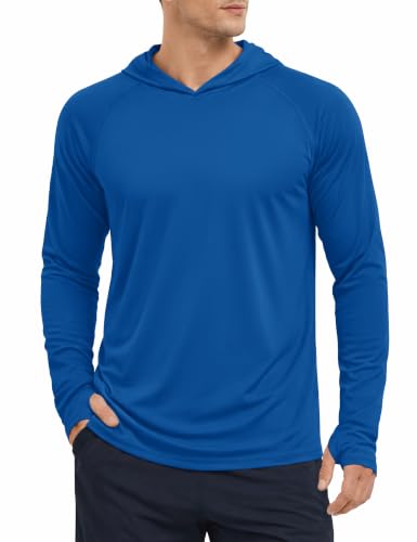 Image of KEFITEVD Men's Sun Hoodie Long Sleeve Fishing UPF 50+ SPF Quick Dry Shirts