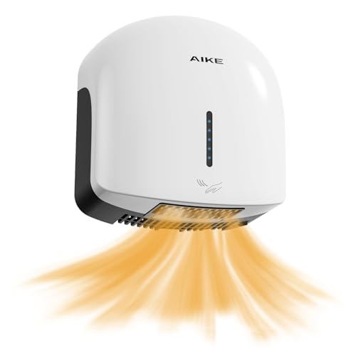 AIKE GentleAir Warm Hand Dryer Low Noise for Home & Bathrooms AC220V-240V Cloud White