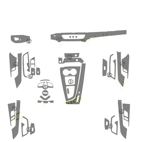 Autocollants poignée de porte Audi A4 A5 B9 accessoire carbone 3D argent
