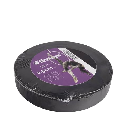 Firetoys Aerial Adhesive Tape - Perfect for Lyra, Trapeze & Other Aerial Equipment. 50m x 2.5cm (Black)