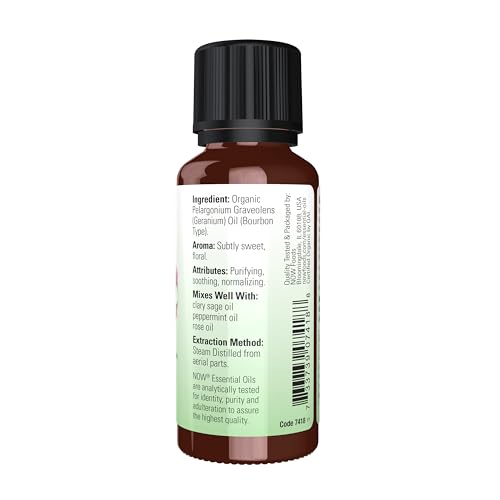 Aceite Esencial de Geranio Certificado Orgánico 1 oz miniatura 2