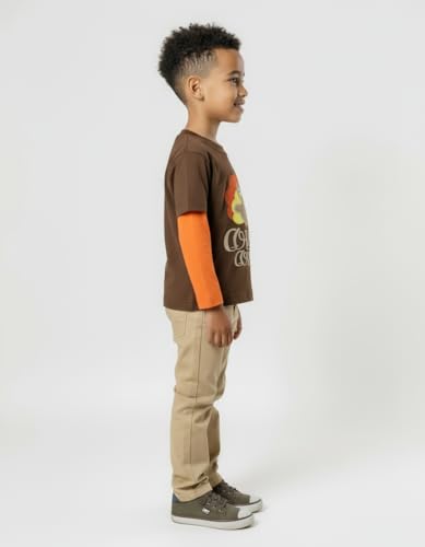 Image of Unique Baby Boys Layered Long Sleeve Kids Toddler Graphic T Shirt