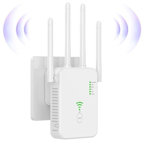 Necomi WiFi Range Extender,300M Wireless Router,Wifi Repeater,Ac Dual Band 2.4 Anti-Interference,Wps Function One Click Interconnection,Can Connect to Desktop/Wireless Internet Simultaneously
