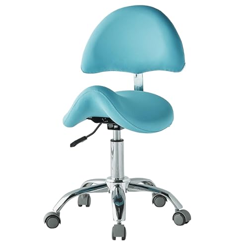HUNTFF Silla giratoria con Respaldo y Altura Ajustable para higienista Dental, Ideal para Cocina, Tienda y Hospital.