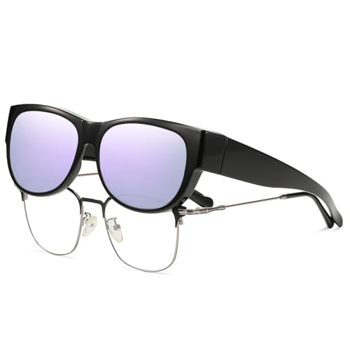 Image of HAOLOTA Sunglasses that Fit-Over Glasses Women Polarized, Trendy Cat Eye Sunglasses Wear Over Glasses, UV Protection