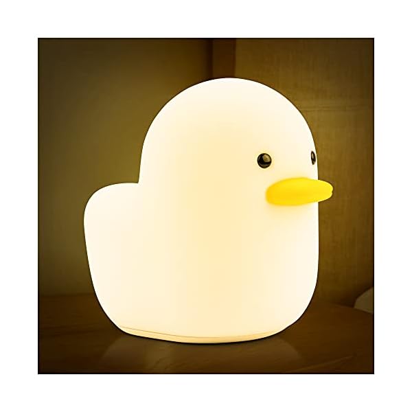 TKARPOO LED-Ente Nachtlicht Kinder, Ente Nachtlicht Kinder Silikon Dimmbar Nachttischlampe Kinder Baby Nachtlicht Ente…
