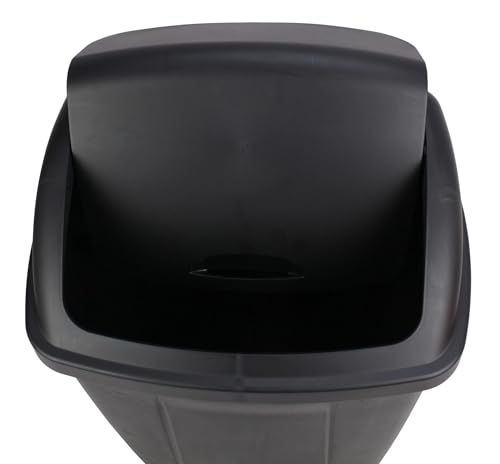 Bote de basura de cocina plástico 13 gal swing negro miniatura 6
