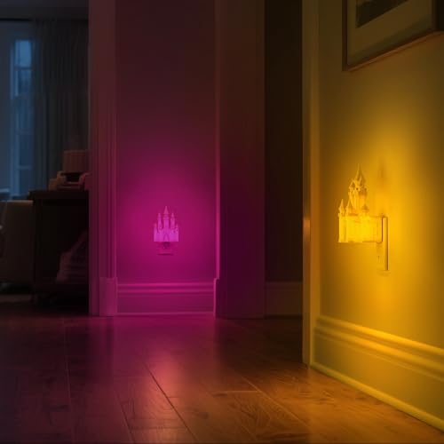 Image of DORESshop Night Lights Plug into Wall,3D Printed Castle RGB Night Light