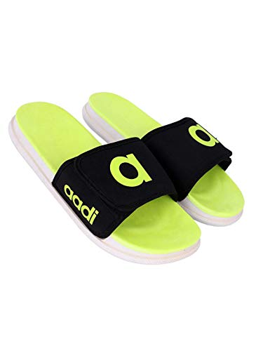 Image of AADI Men's Synthetic Leather Daily Casual Sliders /Flip Flop & Slippers