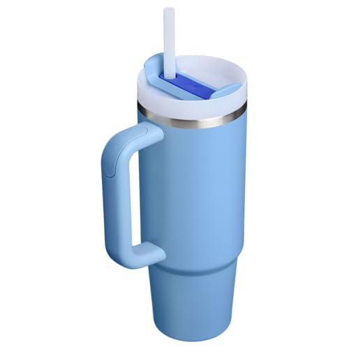 Image of Stanley Quencher H2.0 Tumbler with Handle and Straw 30 oz | Flowstate 3-Position Lid | Cup Holder Compatible for Travel | Insulated Stainless Steel Cup | BPA-Free | Blue Sky