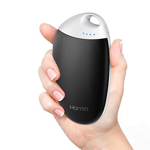 Homitt Rechargeable Hand Warmer, 6700mAh Electric Portable Pocket Hand Warmers/Power Bank, Dual-Sided H