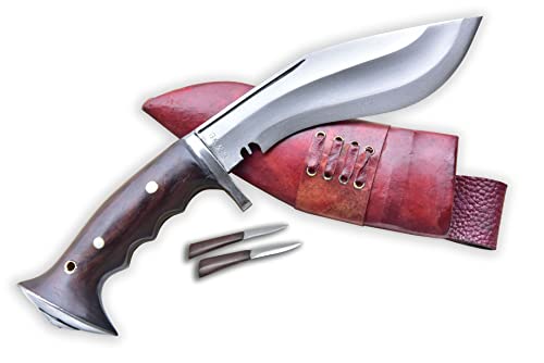 GK&CO. Kukri House Genuine kukri/khukuri - 6 Inch Iraqi Panawal Angkhola Gripper Handle Red Sheath Hand Made in Nepal…