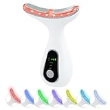 YUCEN Neck Face Massager, Electric Skin Tightening Machine Neck Lift with 45°C Heat EMS Massage, Seven LED with Vibration,Anti-Aging Eye Massagers for Skin Care