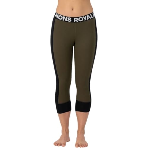 Cascade Merino Base Layer 3/4 Legging (US, Alpha, Small, Regular, Regular, Dark Olive)