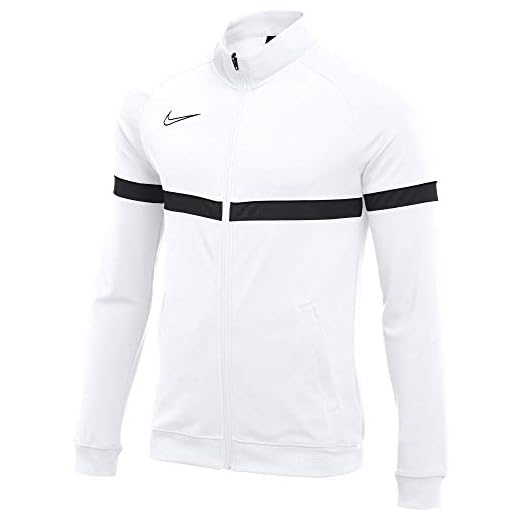 NIKE Dri-FIT Academy 21 Chaqueta Deportiva, White/Black/Black/Black, M para Niños
