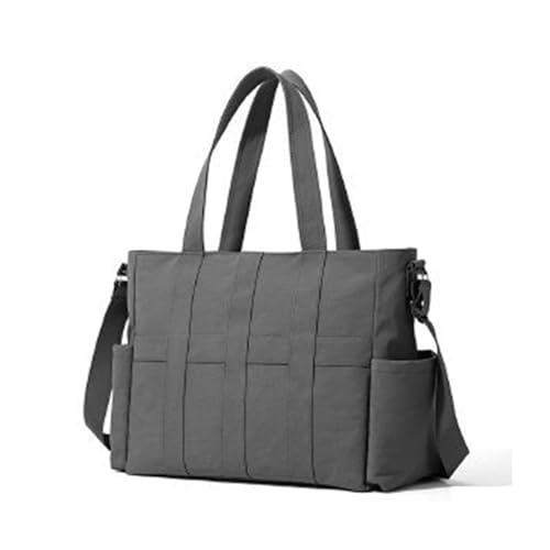 Práctica bolsa de hombro, bolsas de trabajo ligeras e impermeables, espaciosas bolsas de regazo con cremallera y bolsillo lateral, para mujer, a la moda, 2025, gris, 30×39×16 CM Práctica bolsa de hombro, bolsas de trabajo ligeras e impermeables, espaciosas bolsas de regazo con cremallera y bolsillo lateral, para mujer, a la moda, 2025, gris, 30×39×16 CM