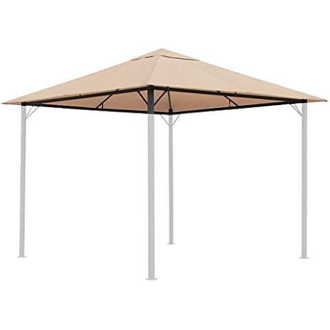 QUICK STAR Replacement Roof for Garden Gazebo 3x3m (9,7ft - 9,7ft) Beige Cover