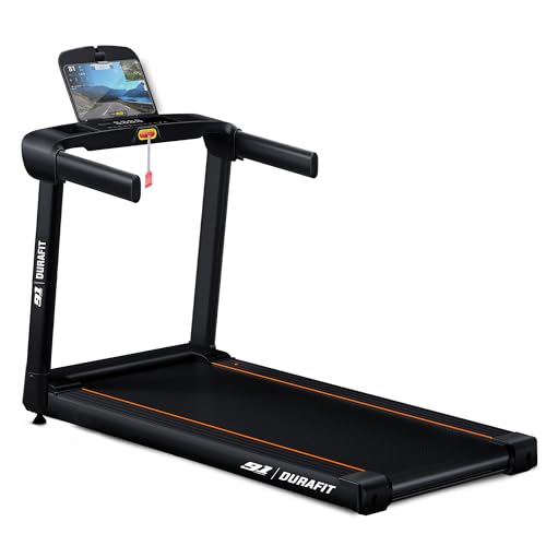 91-Durafit Ace 4.5 HP Peak BLDC Motorized Treadmill |16 Km/Hr Max Speed | 120 Kg User Weight | Manual Foldable | Home Use