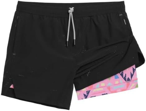 maamgic Sporthose Herren Kurz 2-in-1 Laufhose | Anti-Scheuer-Innenhose, 4-Wege-Stretch, M-Perforation, Handytasche, Reißverschlusstasche, robuste Nähte, Training & Gym