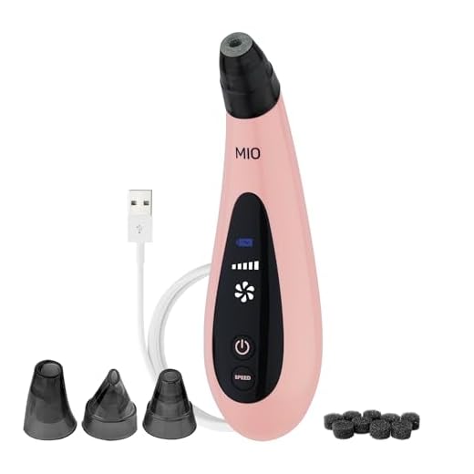 Spa Sciences MIO Diamond Microdermabrasion Blackhead Remover, Pore Suction Tool–Rechargeable-Dermatologist Recommended Skin Resurfacing System for Anti-Aging-Exfoliator for Acne Scars/Wrinkles