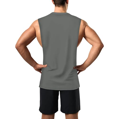Image of Zhyaj Summer Tanks Top for Men Flag Graphic Print Sleeveless Shirts Casual Working Out Vest T-Shirts Loose-Fit Men's Tank