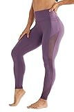 ONGASOFT Yoga Pants for Women Fitness Mesh Workout Leggings Yoga Capris