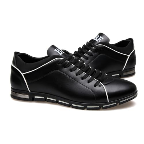 Mens Driving Shoes Fashion Walking Flat Sneakers Comfort Lace-up Business Casual Shoes Wedding Office Dress Shoes3