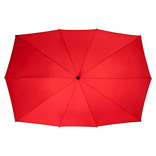 VON LILIENFELD Regenschirm Partnerschirm XL 148 cm x 99 cm Damen Herren Fiberglas 10 Stangen Sehr Stabil Maxi rot
